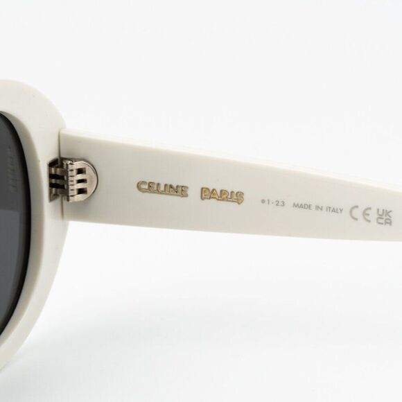 NEW Celine CL4240IS 25A ANIMATION Ivory Silver Studs Smoke Geometric Sunglasses main image 4